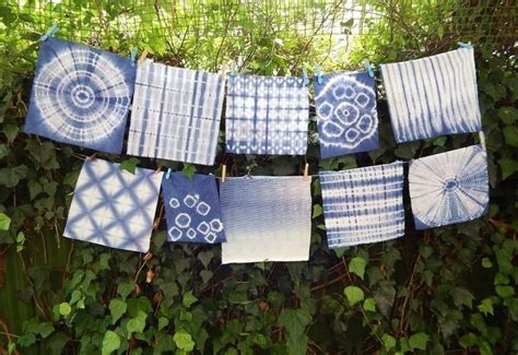 Shibori Swatches Cut Out Keep Teinture Tissu Teindre Du Tissu