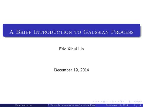 A Brief Introduction To Gaussian Process Ppt