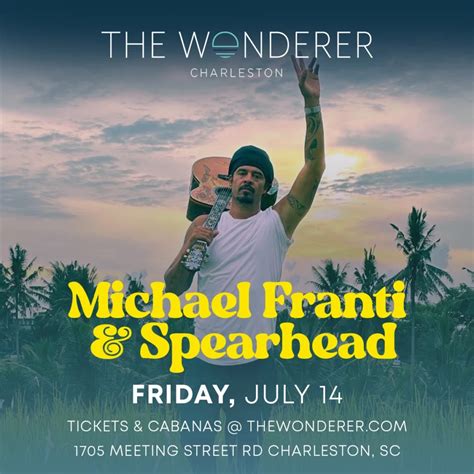 Michael Franti Spearhead The Wonderer Charleston Guru