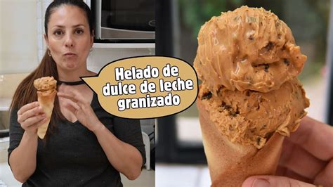 Helado De Dulce De Leche Granizado Con Cucurucho Casero Youtube