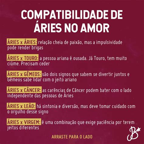 Compatibilidade de Áries no amor Signos do zodíaco Aries no amor