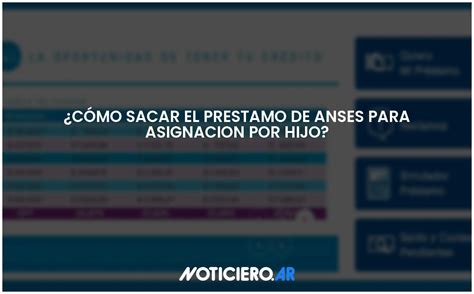 ¿cómo Sacar El Prestamo De Anses Para Asignacion Por Hijo