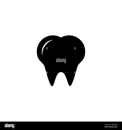 Abstract Tooth Logo Silhouette Design Concept Isolated On White