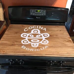 Sol Taino Custom Wooden Stove Top Cover Etsy