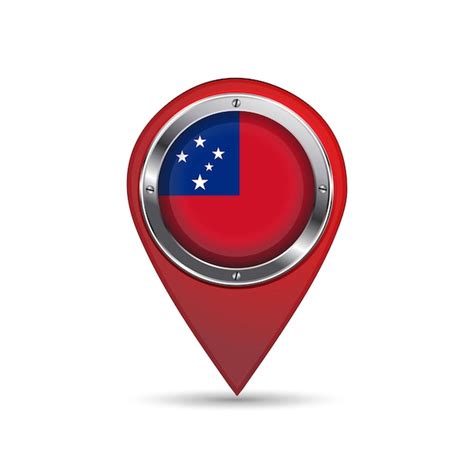 Premium Vector 3d Pin Icon With Samoa Flag Inside Vector Image