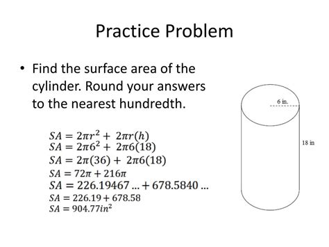 Ppt Surface Area Of Cylinders Powerpoint Presentation Free Download