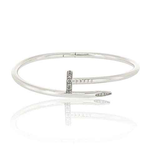 Cartier 18ct White Gold Juste Un Clou Bangle For Sale At 1stdibs