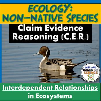 Ecology Claim Evidence Reasoning CER NGSS MS LS2 4 Non Native Species