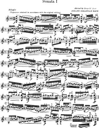 Sonata No 1 In G Minor BWV 1001 Johann Sebastian Bach Free Violin