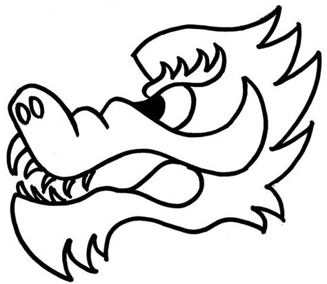 Dragon Head Outline Templates Chinese New Year Dragon Dragon Face