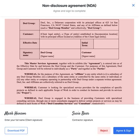 How To Sign A Non Disclosure Agreement Nda Deel