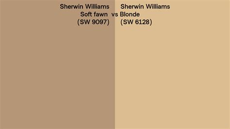 Sherwin Williams Soft Fawn Vs Blonde Side By Side Comparison