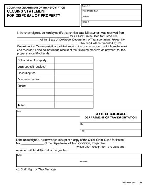 Free Closing Statement Forms In Pdf Ms Word