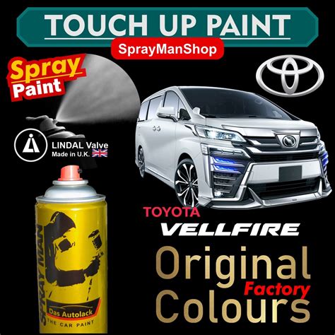 Toyota Vellfire Touch Up Paint UK Lindal Aerosol Valve 400ml Spray