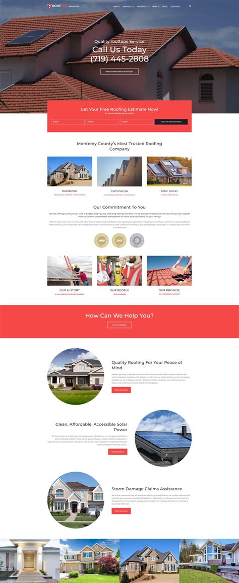 Professional Roofing Website Designs SEO Optimized