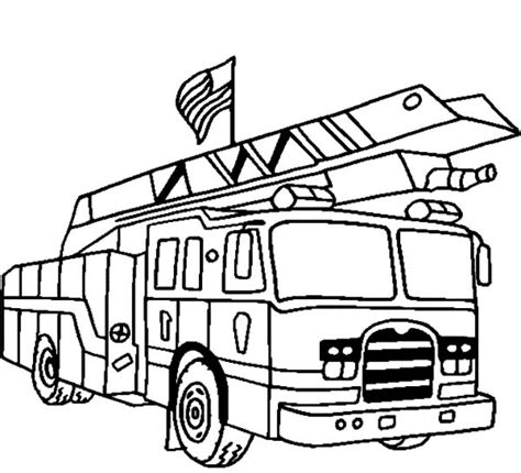 Get This Kids' Printable Fire Truck Coloring Page Free Online 60199