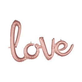 Love Rose Gold Script Phrase Balloon X Foil Party Delights