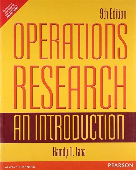 Buy Operations Research An Introduction E Book Online At Low Prices