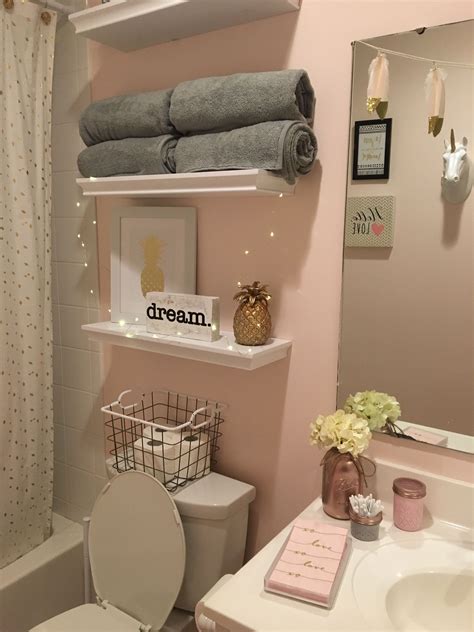 Pink And Grey Bathroom Ideas Girl Bathroom Decor Restroom Decor Teen Bathroom Girl Bathroom