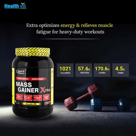 Buy Healthvit Fitness Mass Gainer Xtra With Vitamins Minerals