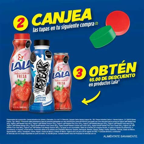 Promoción Leche Lala tus Tapas Valen 5 Descuento de 5 al presentar