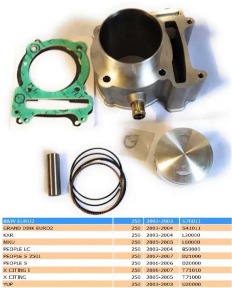 GROUPE THERMIQUE CYLINDRE Et Piston Kymco People LC Années 250 2003