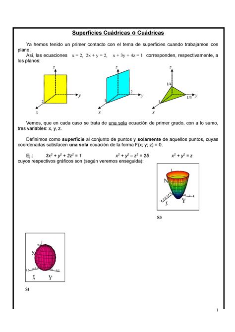 Superficies Cuádricas Así las ecuaciones x 2 2x y 2 x 3y