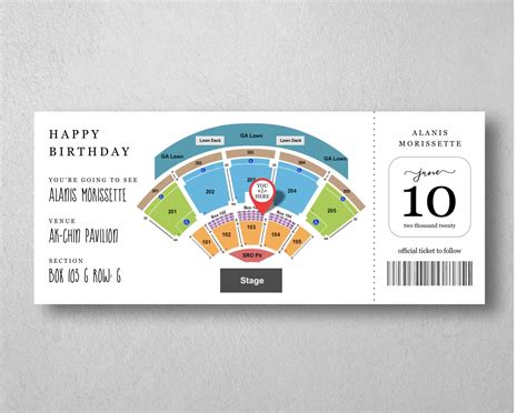 Concert Ticket T Editable Surprise Concert Ticket Etsy