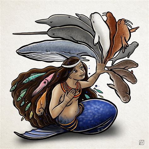 Sedna from Inuit Mythology (for MerMay Day 9: Sea Life) : r/mermaids