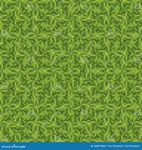 Pixel Art Grass Background. Seamless Texture Backdrop. Green Square Grass Pattern. Lawn ...