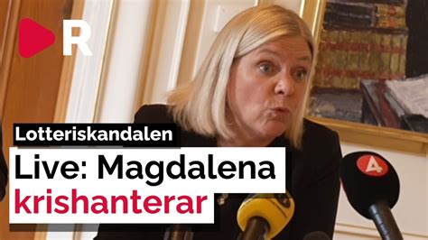 Riks Live Magdalena Andersson Bryter Tystnaden Om Lotteriskandalen