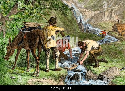 49er GOLD RUSH PROSPECTOR PANNING FOR GOLD CALIFORNIA GOLD RUSH OF 1849