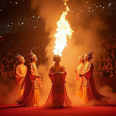 Traditional Chinese Opera Face Changing At Olympic Ceremony Stable