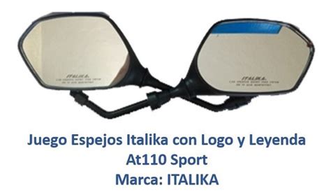 Juego Espejos Italika Con Logo Y Leyenda At Sport Env O Gratis