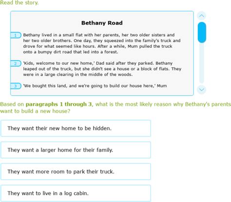 Ixl Read Realistic Fiction Set Grade English Practice