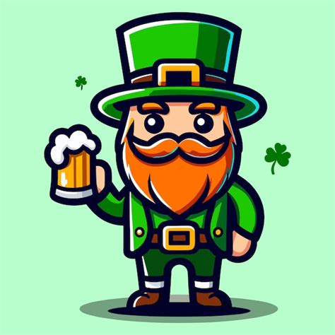 Premium Vector Free Vector Cute Character Celebrate St Patricks Day