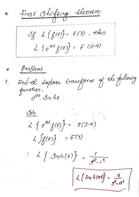 SOLUTION Laplace Transform First Shifting Theorem Studypool