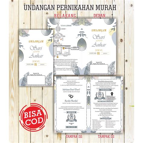 Jual Undangan Pernikahan Khitanan Shopee Indonesia