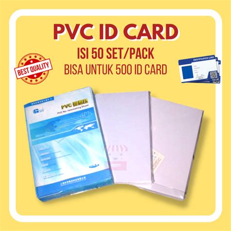 Jual Pvc Id Card Putih Polos Tebal Mm Label Tulisan Inggris Bkn