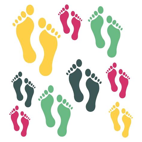 footprint color vector logo icon. 17204889 Vector Art at Vecteezy