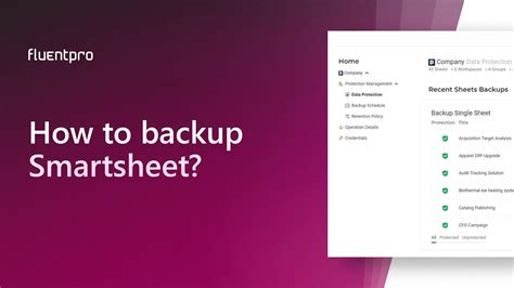 How To Do Smartsheet Backup FluentPro YouTube