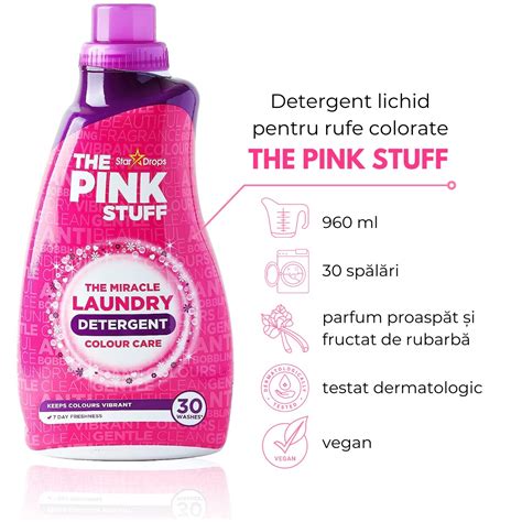 Detergent Lichid Pentru Rufe Colorate The Pink Stuff 30 Spalari 960