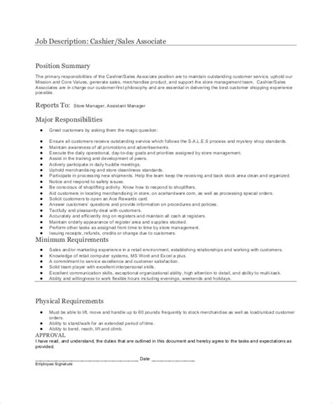 Free 7 Sample Cashier Job Dutie Templates In Ms Word Pdf