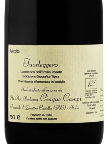 Cinque Campi Fuorleggero Lambrusco Dell Emilia Rosato Vivino Us