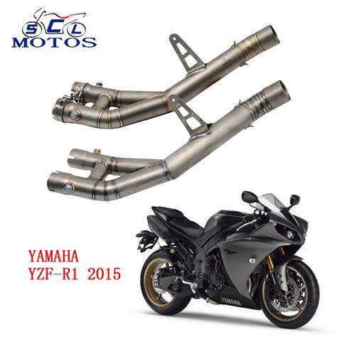 Sclmotos YZF R1 2015 Stainless Steel Mid Pipe Motorbike Motorcycle