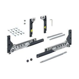 Hettich 9156338 Metal Plastic SlideLine M Door Fitting Set 30 Kg