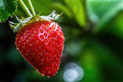 Premium Photo Closeup Of Strawberry Fruits On Plant Farmers Farm Of