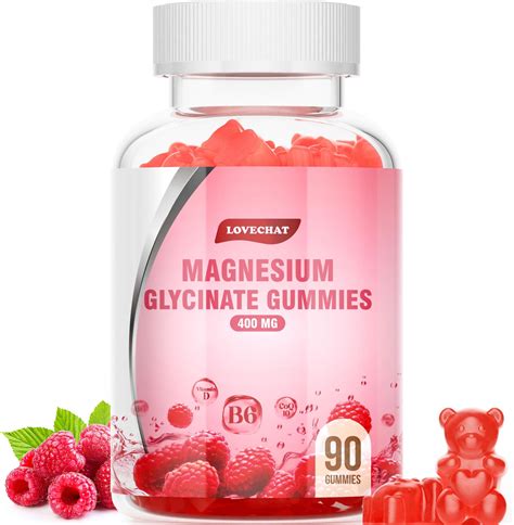 Amazon Magnesium Glycinate Mg Magnesium Raspberry Gummies