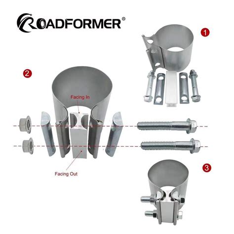 Buy Roadformer Butt Joint Exhaust Clamp Aluminized Steel For