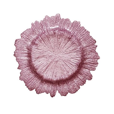 Glass Charger Plate Reef Pink Gp Event Decor Charger Plates